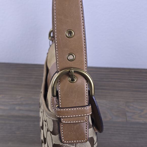 Coach Vintage (2006)Soho Signature Jacquard & Suede Hobo shoulder bag - Preloved - Picture 10 of 16